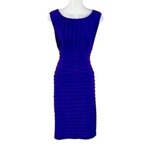 Scarlett Nite purple-blue jersey banded sheath dress X18